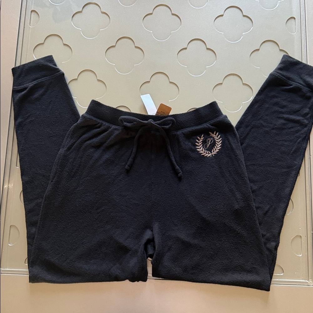 🆕 PINK Victoria’s Secret Cozy Jogger Sleep Pants NWT Black Logo Women’s Size XS - Picture 5 of 14